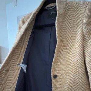 J Crew Topcoat in English Herringbone Wool (size 2)